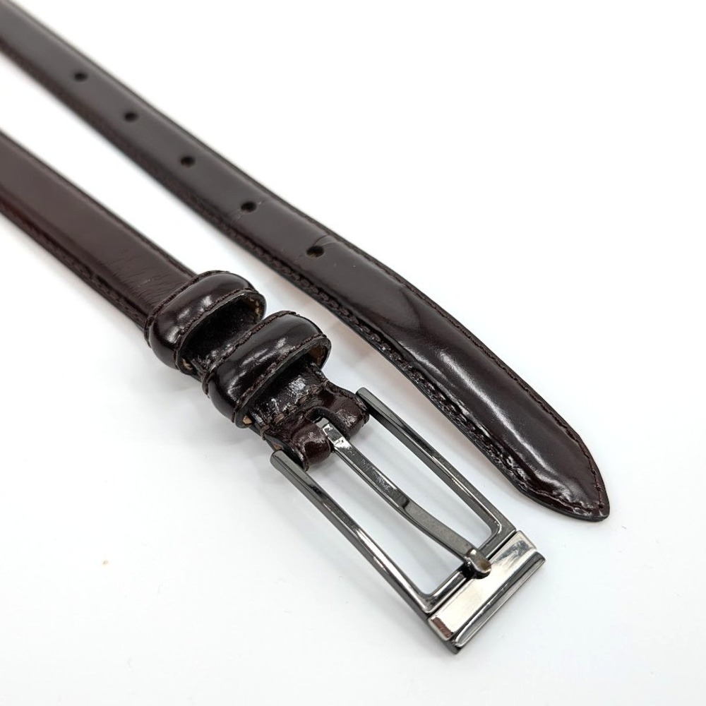 WCM New York Womens Small Dark Brown Italian Calfskin Belt - Picture 2 of 7